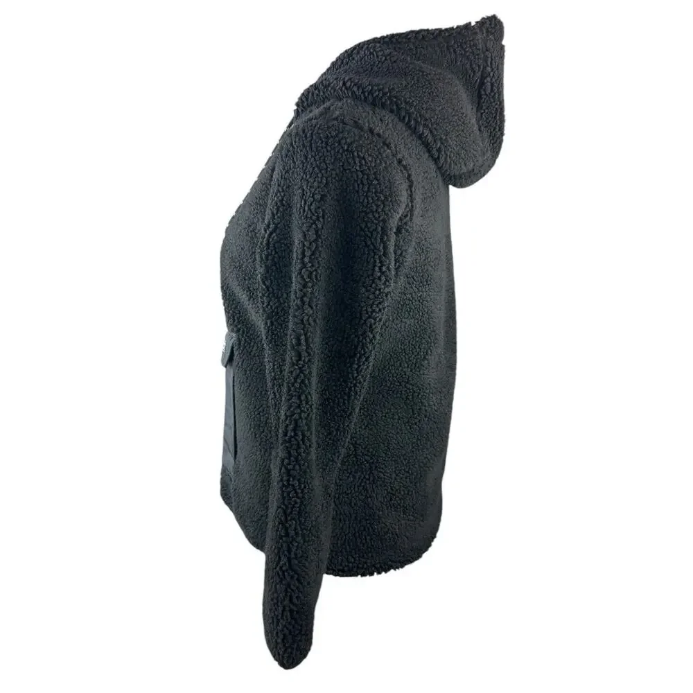 NWT Eddie Bauer Chilali Hooded Fleece Anorak Pullover Black Women's Size Small - Picture 10 of 13